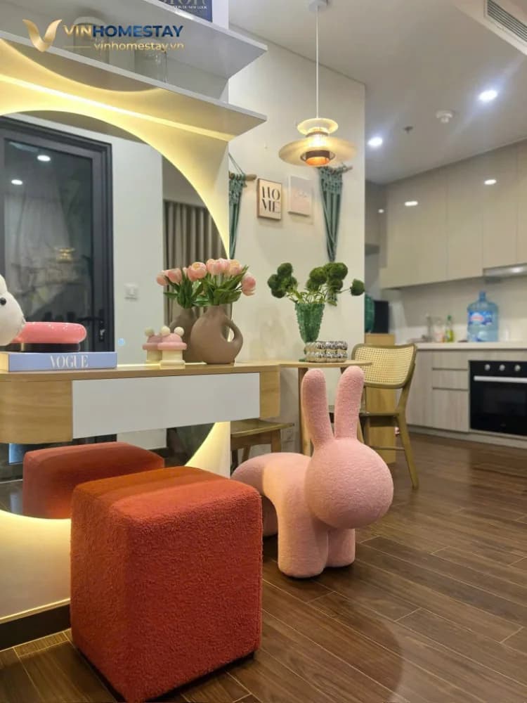 Studio Masteri ngọt ngào với view thành phố